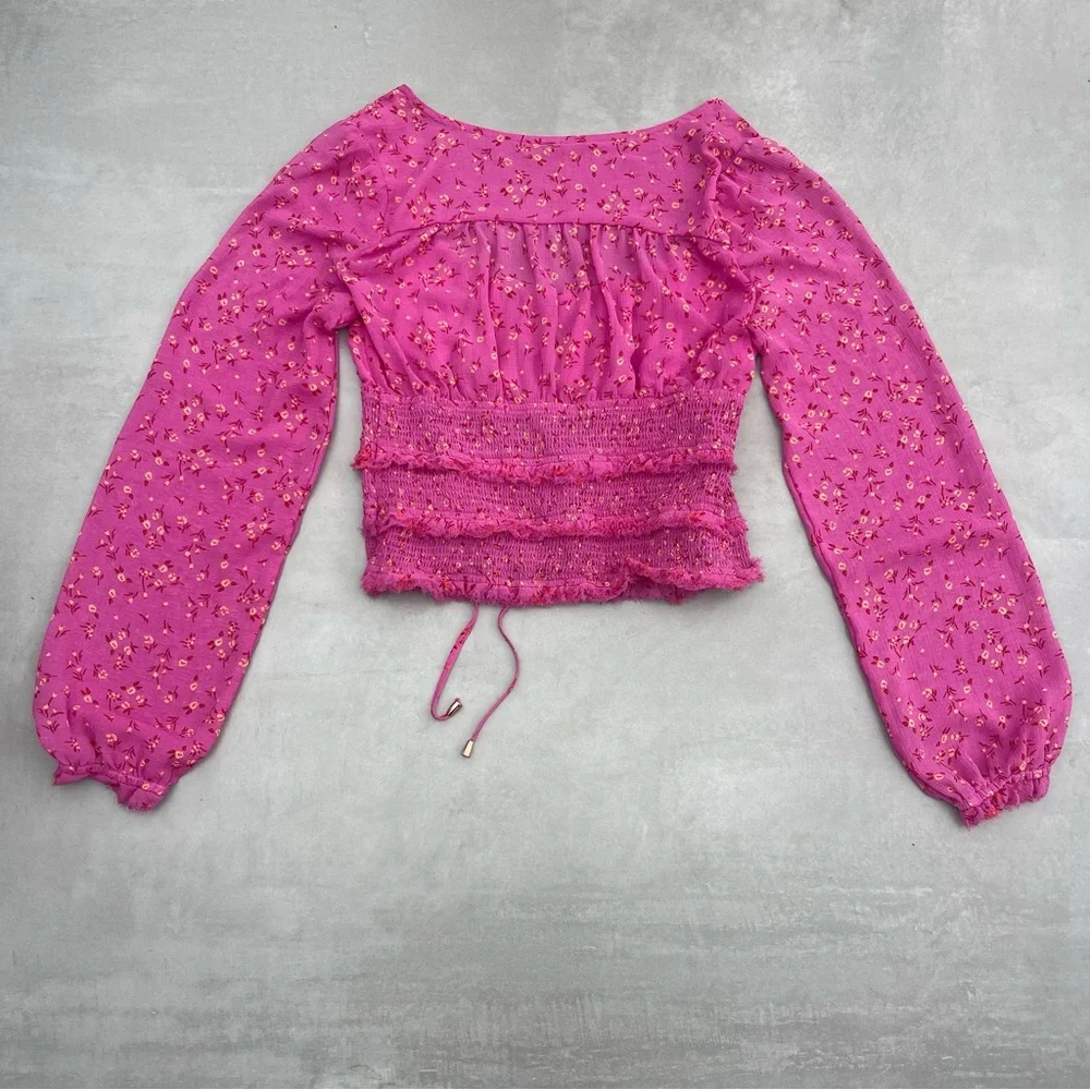 Free People Lolita Smocked Peasant Blouse